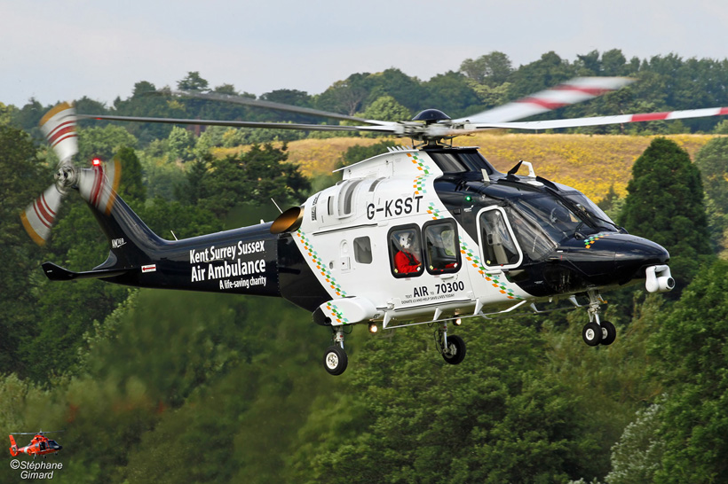 Hélicoptère AW169 de Kent Surrey Sussex Air Ambulance