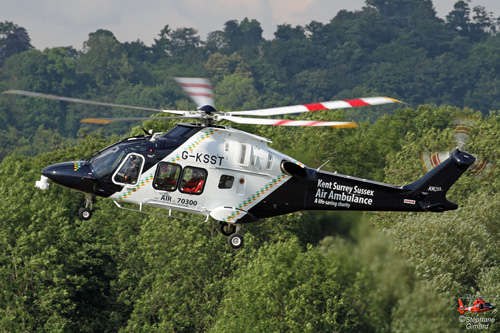 Hélicoptère AW169 de Kent Surrey Sussex Air Ambulance