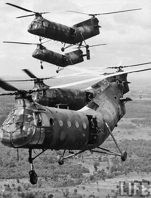 Hélicoptère Piasecki Vertol H21 Banane volante