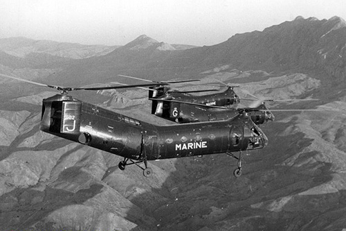 Hélicoptère Piasecki Vertol H21 Banane volante