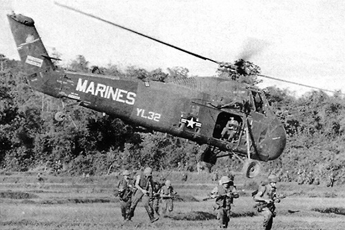 Hélicoptère HUS1 des US Marines au Vietnam