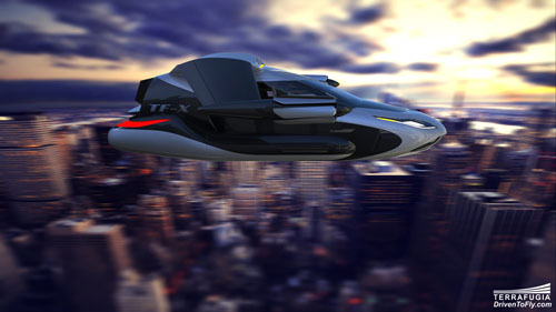 Le projet de voiture-avion-hélicoptère Terrafugia TF-X