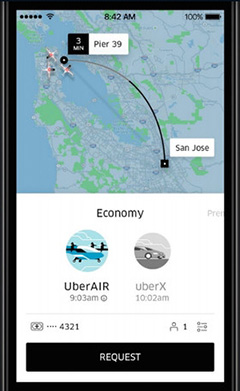 Projet de taxi-hélicoptère Uber Air