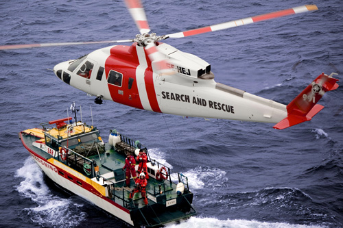 Hélicoptère Sikorsky S76C EC-JES des Gardes-Côtes de Galicia