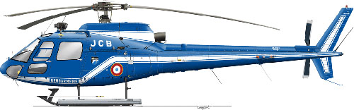 Hélicoptère AS350 Ecureuil Gendarmerie France