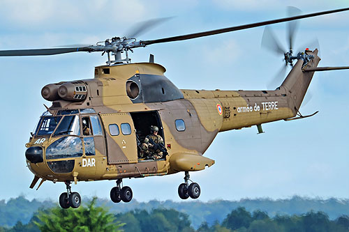 Hélicoptère de manoeuvre SA330 Puma en camouflage désert