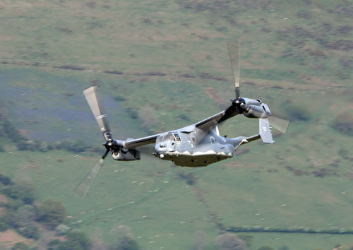 Hélicoptère à rotors basculants CV22 Osprey de l'US Air Force