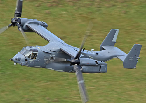 Hélicoptère à rotors basculants CV22 Osprey de l'US Air Force