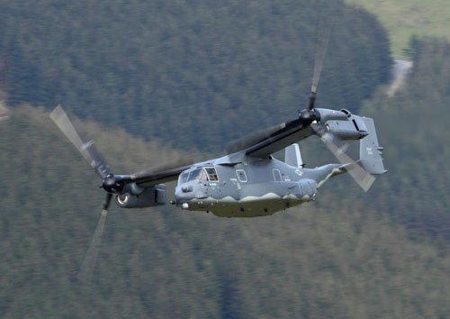 Hélicoptère à rotors basculants CV22 Osprey de l'US Air Force