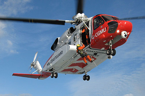 Hélicoptère S92 G-CGMU des HM Coastguard