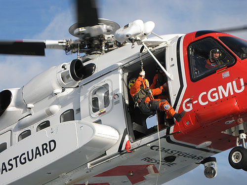 Hélicoptère S92 G-CGMU des HM Coastguard