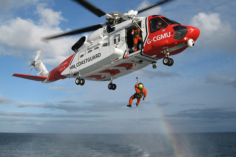 Hélicoptère S92 G-CGMU des HM Coastguard