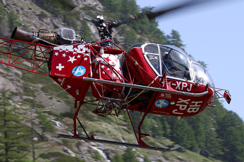 Hélicoptère SA315B Alouette II HB-XPJ d'AIR ZERMATT