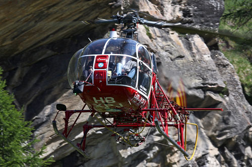 Hélicoptère SA315B Alouette II HB-XPJ d'AIR ZERMATT