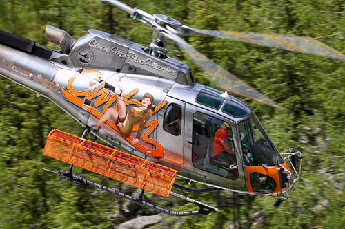 Hélicoptère AS350 B3 Ecureuil F-HESB de Chamonix Mont-Blanc Hélicoptères (CMBH)