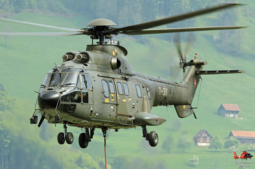 Hélicoptère AS332 SuperPuma de l'armée suisse