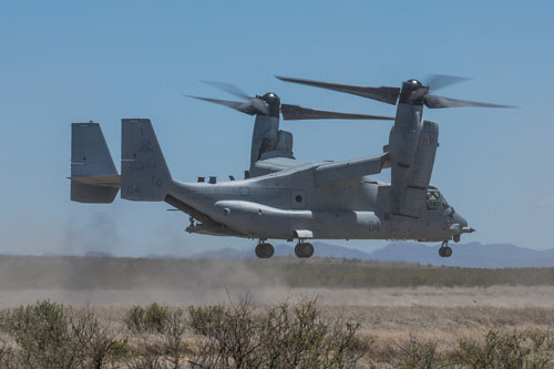 Hélicoptère convertible CV22 Osprey des US Marines 