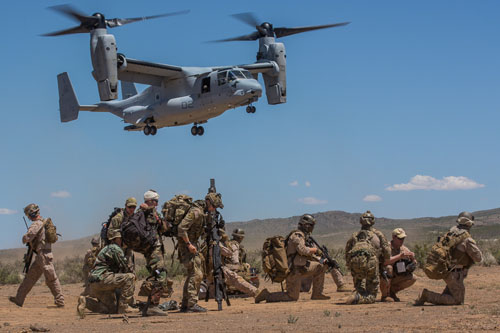 Hélicoptère convertible CV22 Osprey des US Marines 