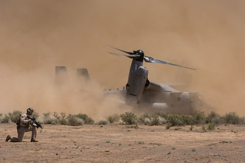 Hélicoptère convertible CV22 Osprey des US Marines 