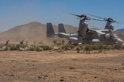 Hélicoptère convertible CV22 Osprey des US Marines 