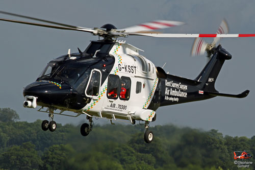 Hélicoptère AW169 de Kent Surrey Sussex Air Ambulance G-KSST