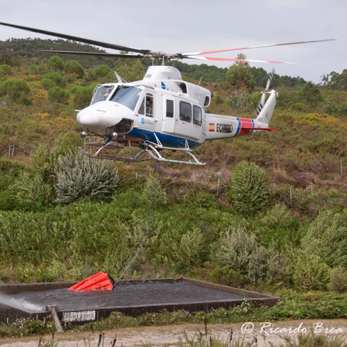 Hélicoptère Bell 412 EC-MQD de la Xunta de Galicia