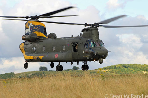 Hélicoptère CH47 Chinook HC2 de la Royal Air Force britannique