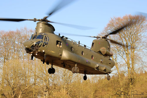 Hélicoptère CH47 Chinook HC2 de la Royal Air Force britannique