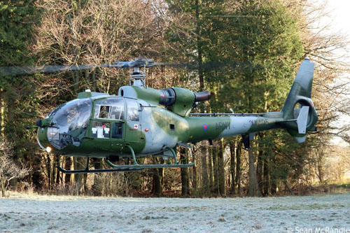 Hélicoptère SA341B Gazelle AH1 XX405 de l'Army Air Corps