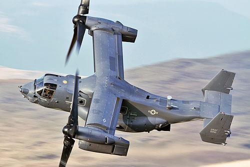 Hélicoptère à rotors basculants CV22 Osprey de l'US Air Force