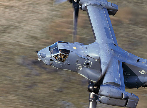 Hélicoptère à rotors basculants CV22 Osprey de l'US Air Force