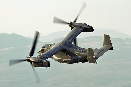 Hélicoptère à rotors basculants CV22 Osprey de l'US Air Force