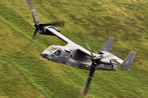 Hélicoptère à rotors basculants CV22 Osprey de l'US Air Force