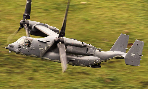 Hélicoptère à rotors basculants CV22 Osprey de l'US Air Force