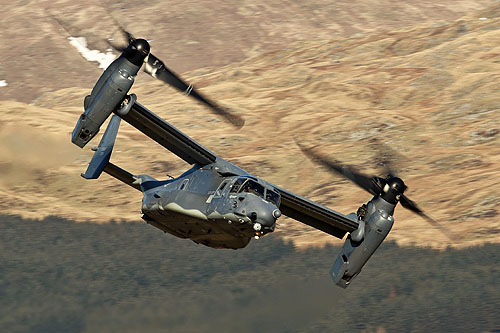 Hélicoptère à rotors basculants CV22 Osprey de l'US Air Force