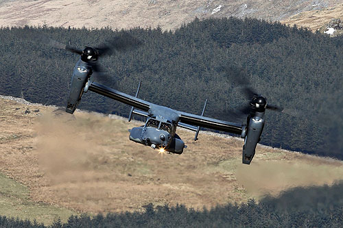 Hélicoptère à rotors basculants CV22 Osprey de l'US Air Force