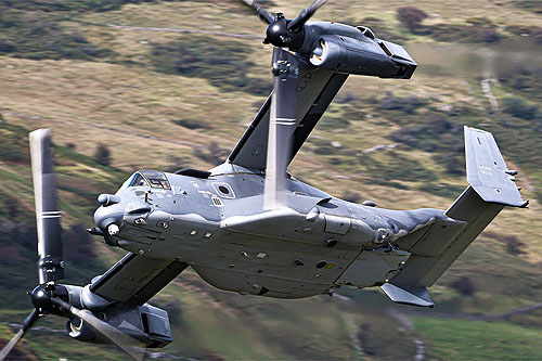 Hélicoptère à rotors basculants CV22 Osprey de l'US Air Force