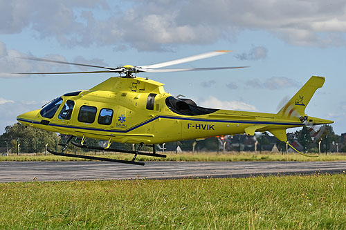 Hélicoptère AW109 Trekker F-HVIK du SAMU 76