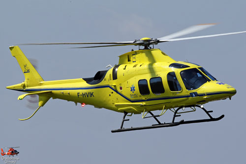 Hélicoptère AW109 Trekker F-HVIK du SAMU 76