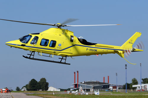 Hélicoptère AW109 Trekker F-HVIK du SAMU 76