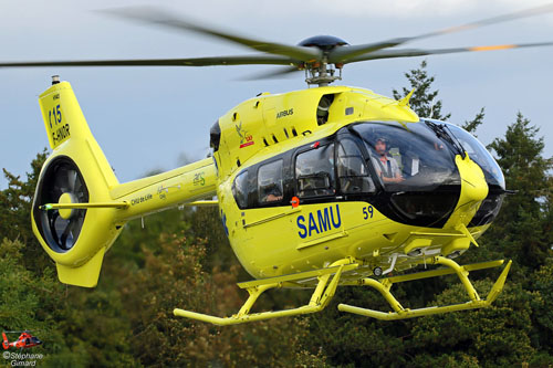 Hélicoptère H145 F-HNOR 5 pales du SAMU 59 de Lille