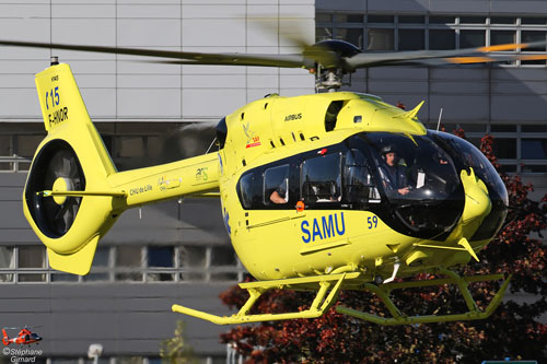 Hélicoptère H145 F-HNOR 5 pales du SAMU 59 de Lille