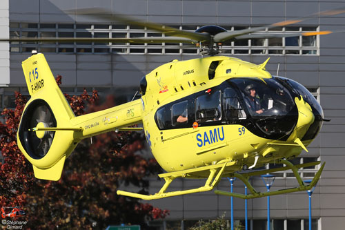 Hélicoptère H145 F-HNOR 5 pales du SAMU 59 de Lille