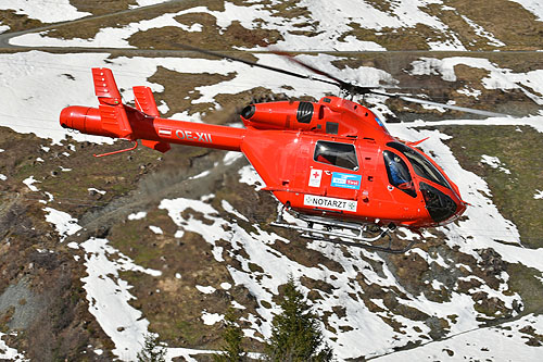 Hélicoptère de secours MD902 OE-XII Martin 6 d'HELI TIROL