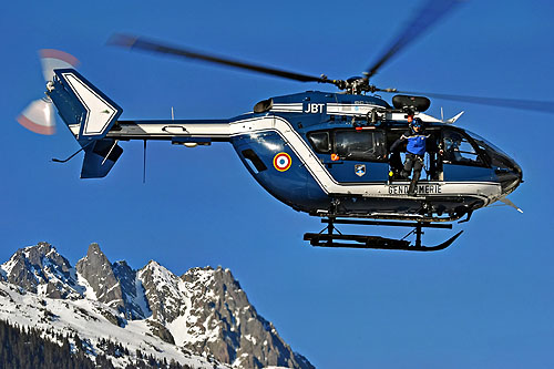 Hélicoptère EC145 JBT de la Gendarmerie Nationale