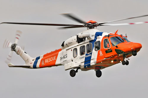 Hélicoptère SAR AW189 PH-NCG Coastguard Pays-Bas