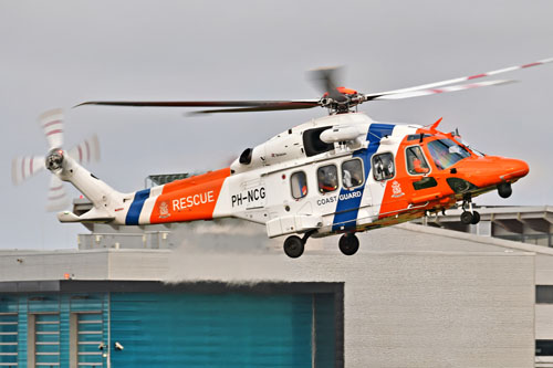 Hélicoptère SAR AW189 PH-NCG Coastguard Pays-Bas