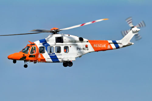 Hélicoptère SAR AW189 PH-NCG Coastguard Pays-Bas