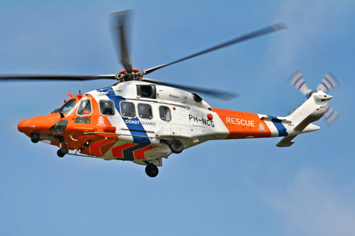 Hélicoptère SAR AW189 PH-NCG Coastguard Pays-Bas