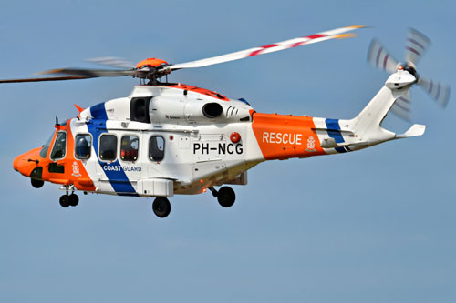 Hélicoptère SAR AW189 PH-NCG Coastguard Pays-Bas